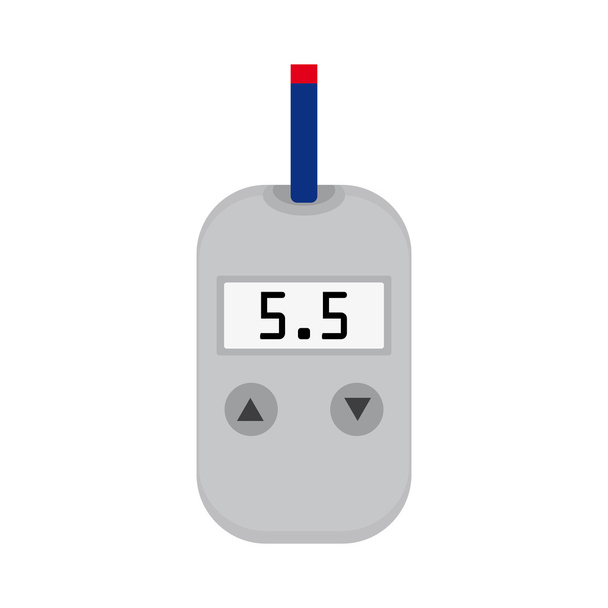 meter device for measuring and monitoring blood sugar levels - Vector, Image
