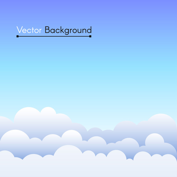 achtergrond met wolken en lucht - Vector, afbeelding