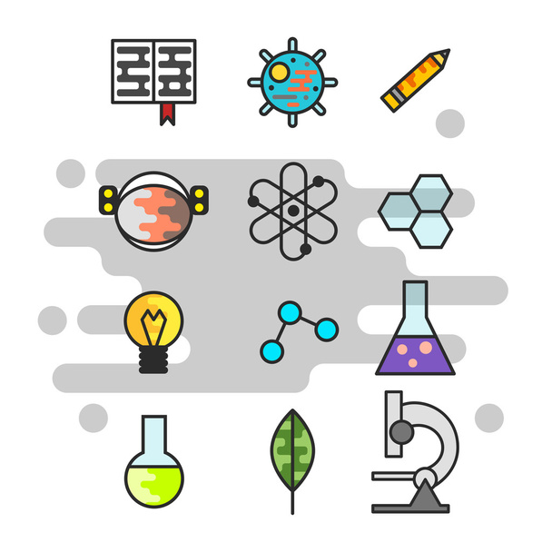 Conjunto de iconos de Ciencia - Vector, Imagen