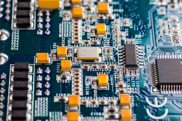  circuit board background of computer motherboard - Zdjęcie, obraz
