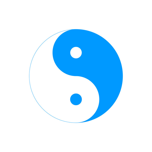 Symbole Yin Yang - Illustration vectorielle en noir et blanc
. - Vecteur, image