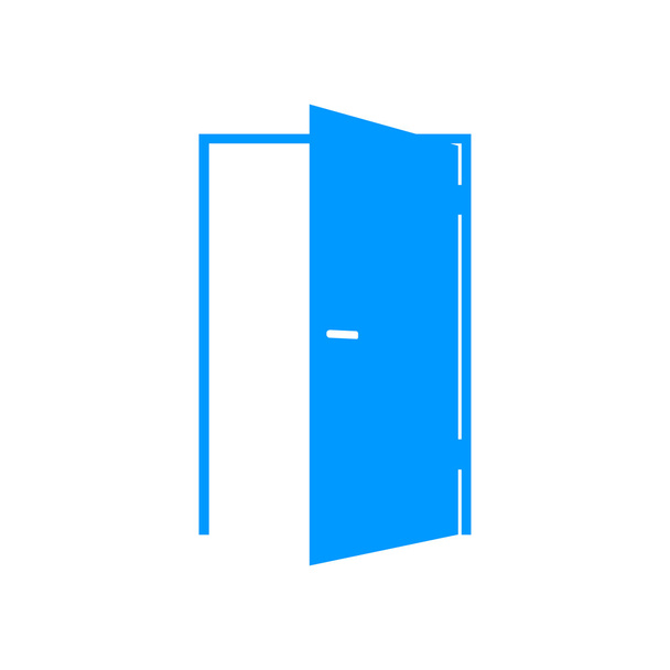Door icon. Flat design style. - Vector, Image