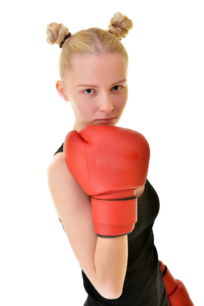 Mulher boxeadora atraente
 - Foto, Imagem