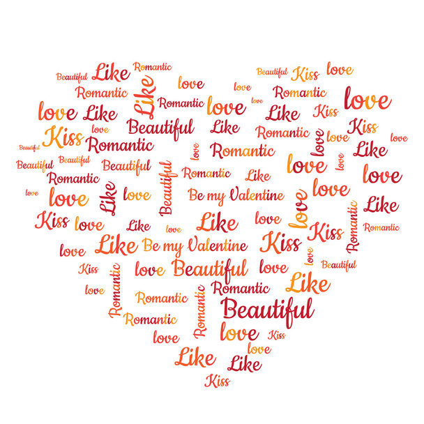 Облако слов ко Дню Святого Валентина
 - Вектор,изображение