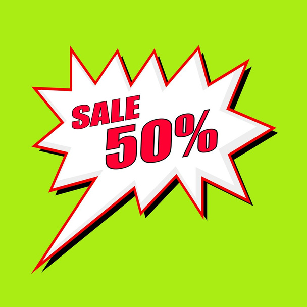 Sale 50 percent wording speech bubble - Photo, Image