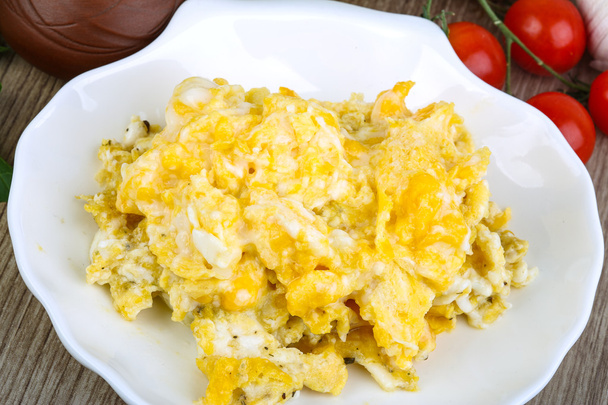 Breakfast with Scrambled eggs - Photo, Image