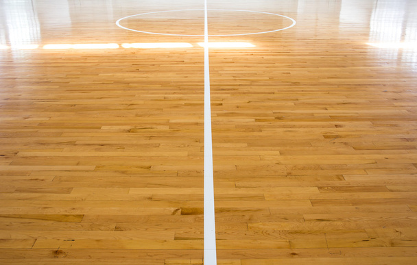 drewniana podłoga boisko do koszykówki - Zdjęcie, obraz
