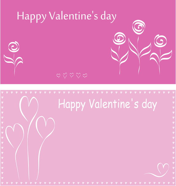 Greeting cards for Valentine's day. - Vector, Image