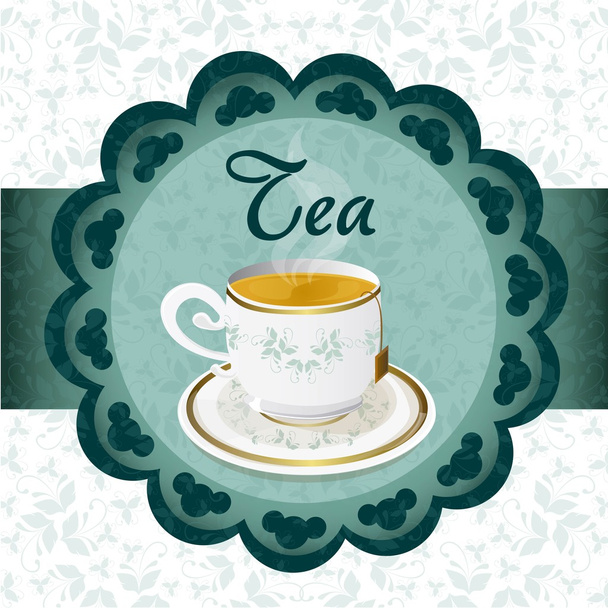 tea background vintage - Vettoriali, immagini