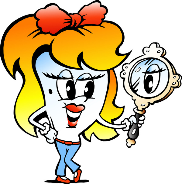 Vector Cartoon illustration of a Cute Girl Editor Paper Mascot - Vector, Image