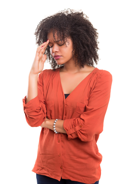 junge Frau mit Kopfschmerzen - Foto, Bild