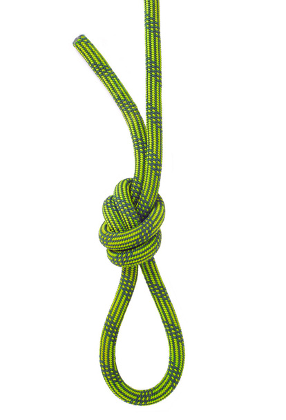 Climbing knot isolated on white background - Photo, image