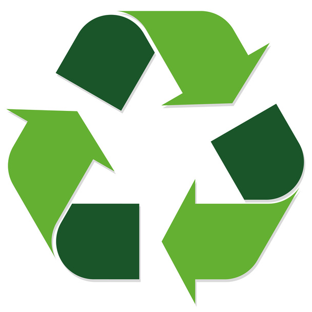 Знак рециклінгу зелений
 - Вектор, зображення