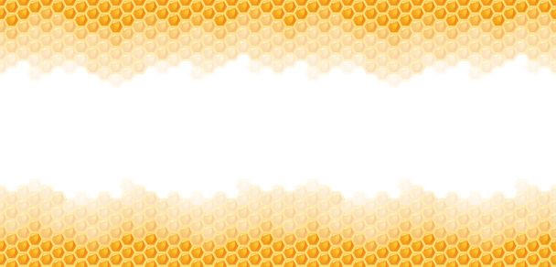 シームレスな蜂蜜の櫛の背景 - ベクター画像