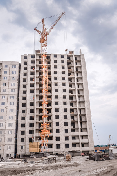 Constructionsite and big cranes - Foto, afbeelding