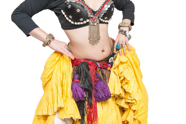 Beautiful exotic belly tribal dancer woman - Photo, Image
