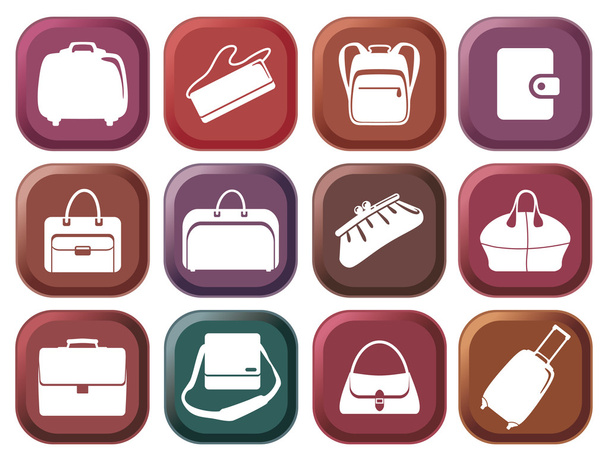 Bolsas y maletas botones
 - Vector, Imagen