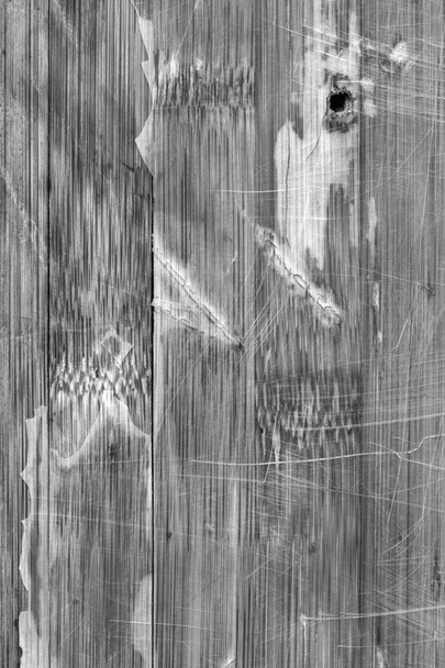 Staré lakované laťovky popraskané poškrábaný oloupané černá a bílá Grunge textury - Fotografie, Obrázek