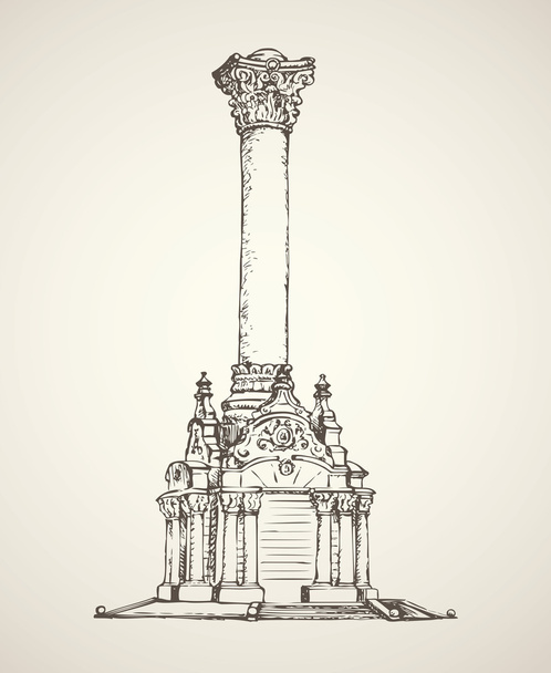 High podium. Vector drawing - Vector, Image