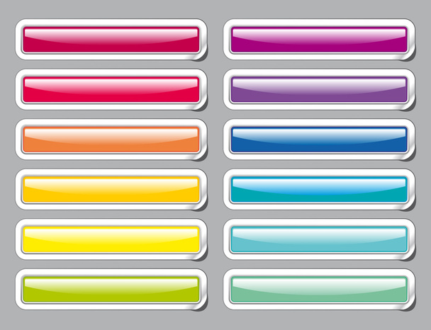 Colour glass buttons - Vector, Image