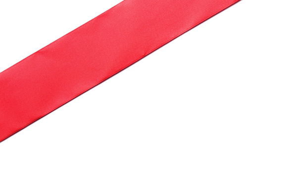 one red diagonal ribbon - Foto, imagen