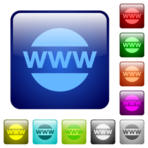 Квадратные кнопки цветового домена
 - Вектор,изображение