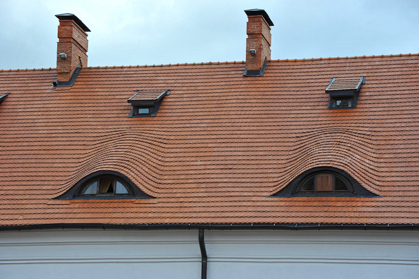 dlaždice střecha zámku s Windows - Fotografie, Obrázek