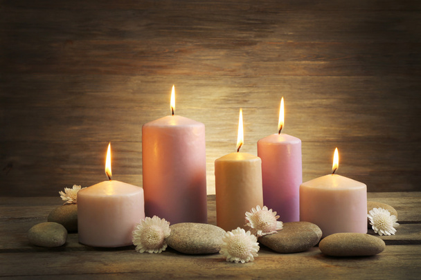Spa set with candles - Foto, imagen