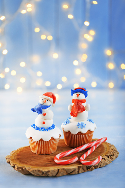 Christmas cupcakes with candies   - 写真・画像