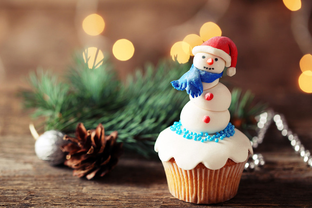 delicious Christmas cupcake - 写真・画像