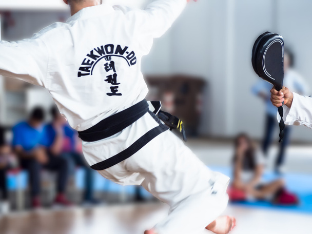 flying kick taekwon -do - Photo, Image