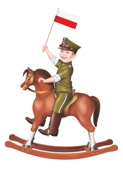 Niño soldado en balanceo
  - Foto, Imagen