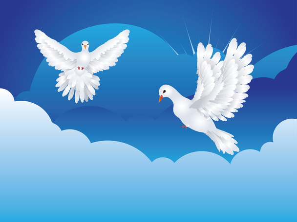 Dove in the Sky - Vector, Image