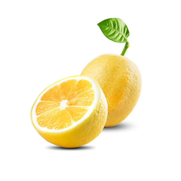 fresh lemons on white - Foto, Bild