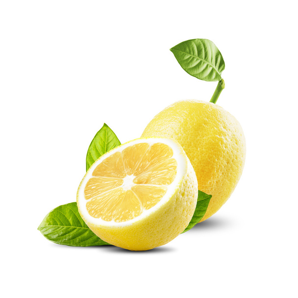 fresh lemons on white - Фото, изображение