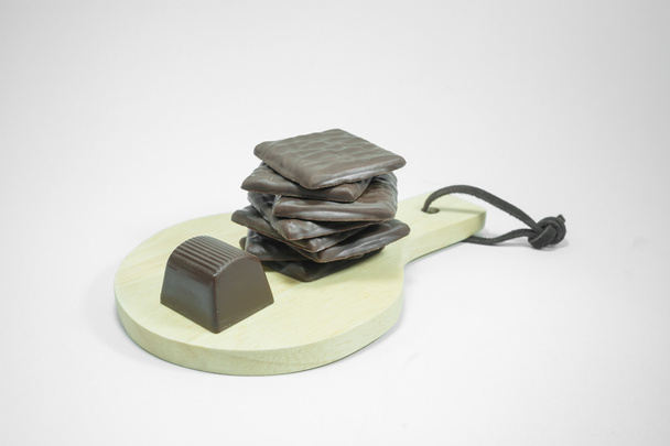 Grupo de piezas de chocolate gourmet
 - Foto, imagen