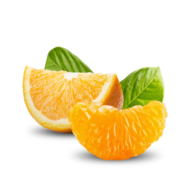 fresh oranges on white - Φωτογραφία, εικόνα