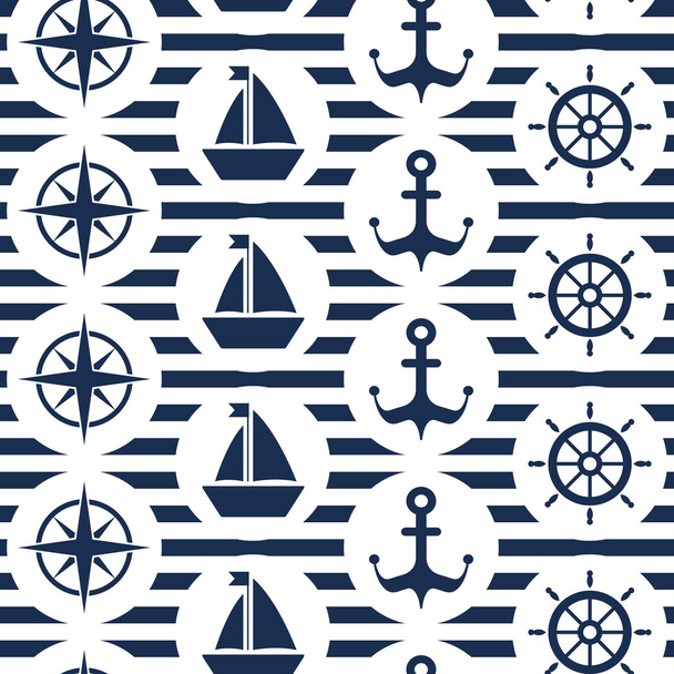 Maritime mood pattern - Vector, Imagen