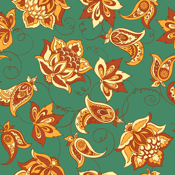Floral Paisley Pattern. - Vetor, Imagem