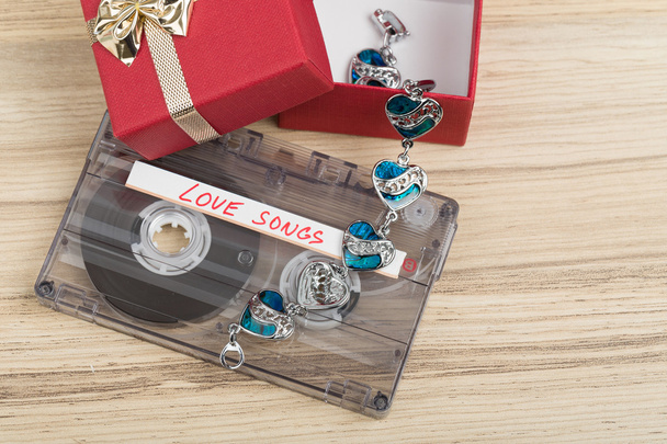 Audio cassette tape and bracelet - Photo, Image