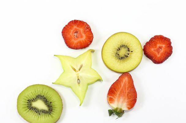 Kiwi Star fruit Strawberry Slic - Photo, Image