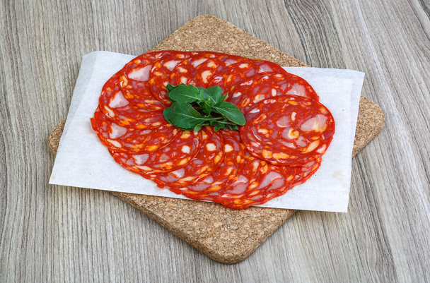 Hagyományos spanyol Chorizo kolbász - Fotó, kép