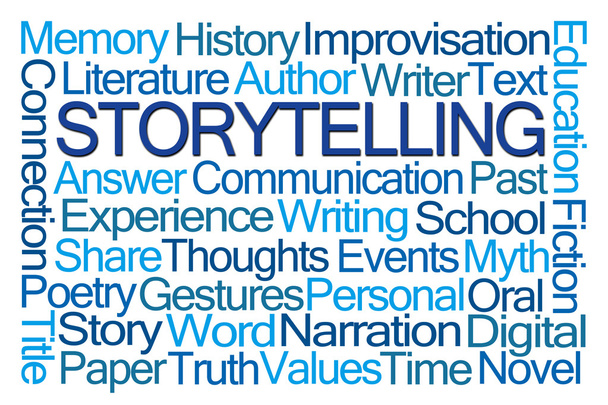 Storytelling Word Cloud - Foto, afbeelding