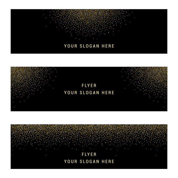 Set vettoriale oro Glitter Card e sfondo
 - Vettoriali, immagini