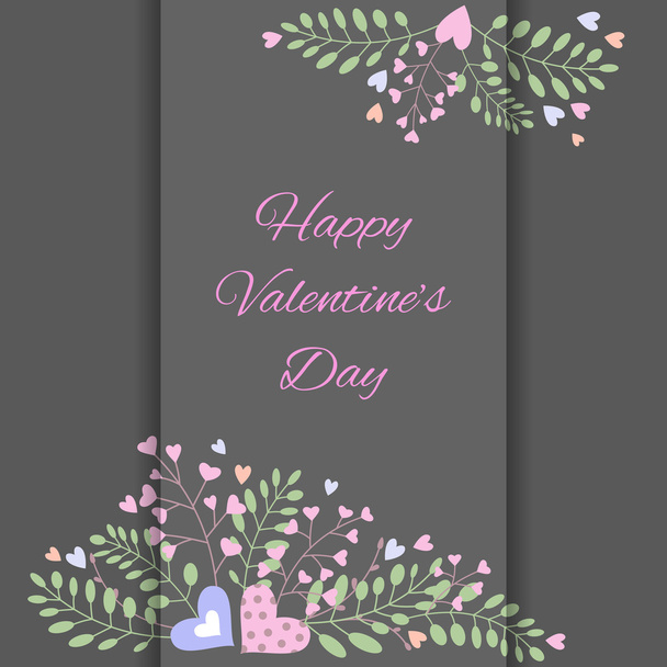 Valentine's Day greeting card. - Vecteur, image