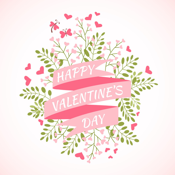Valentine's Day greeting card. - Vetor, Imagem