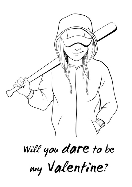 Will you dare to be my Valentine - Vector, Image