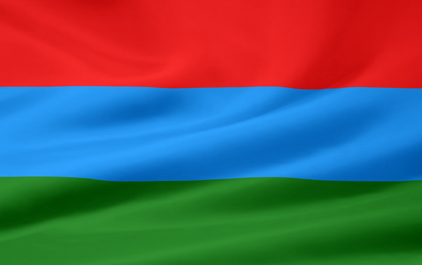Bandeira da República da Carélia - Rússia
 - Foto, Imagem