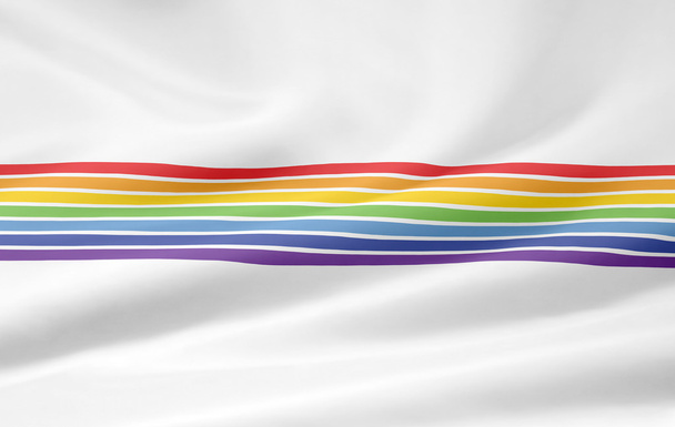 vlag van de Joodse autonome oblast - Rusland - Foto, afbeelding