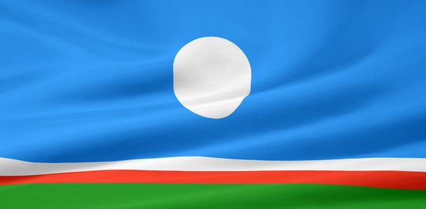 Bandeira da República de Sakha - Rússia
 - Foto, Imagem